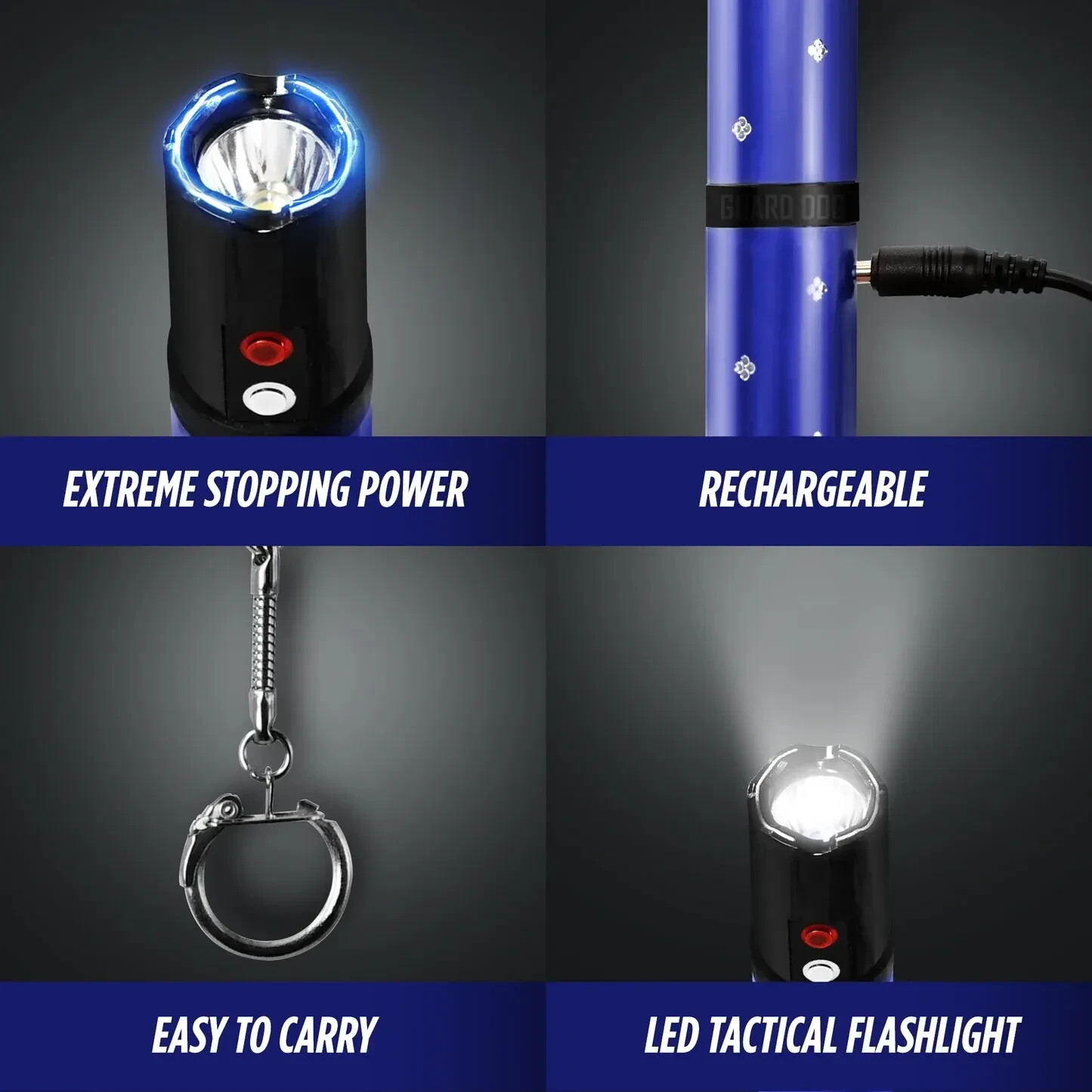 Lipstick-Shaped Self-Defense Device with 110 Lumen Flashlight & Keychain
