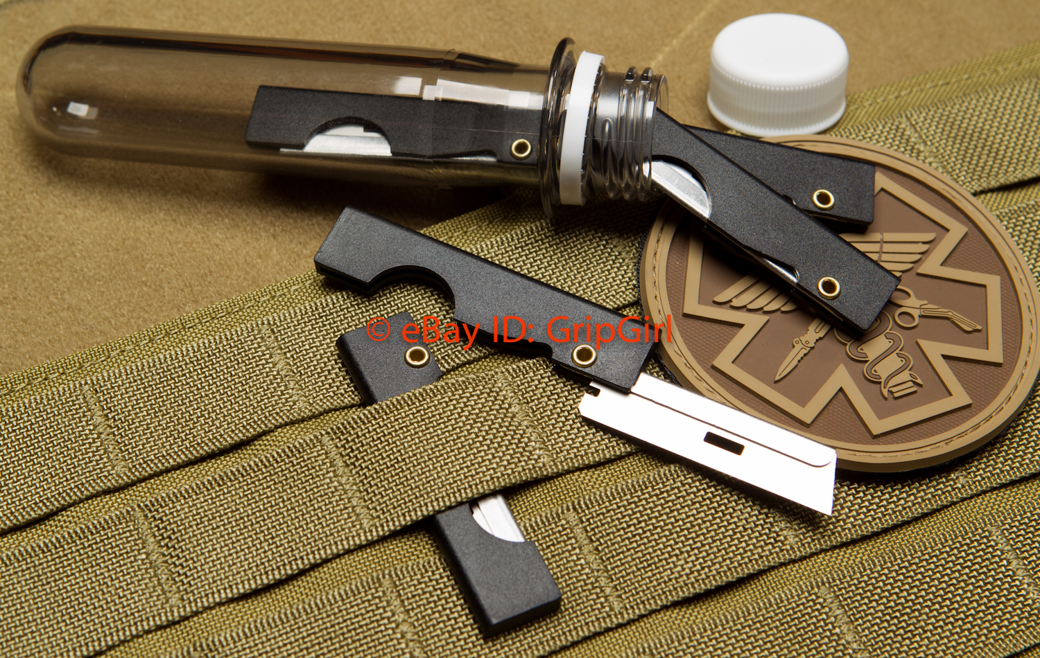Set 3x Scalpels+Sharps Container IFAK First Aid Blow Out Kit Survival Gear EDC