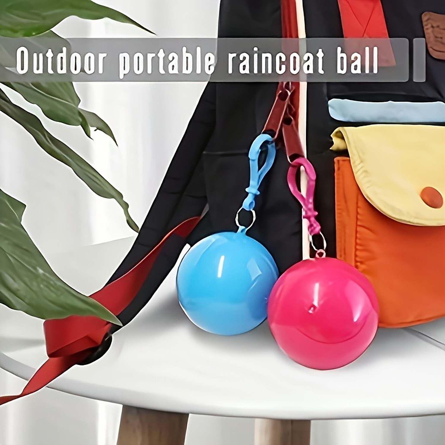 Quick Acting Durable Stable Quick-Install 3PCS Disposable Raincoat with Keychain
