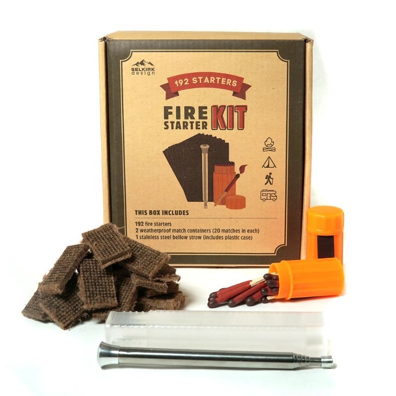 Emergency Fire Starter Kit w/ Stormproof Match Sticks Survival Camping Kit