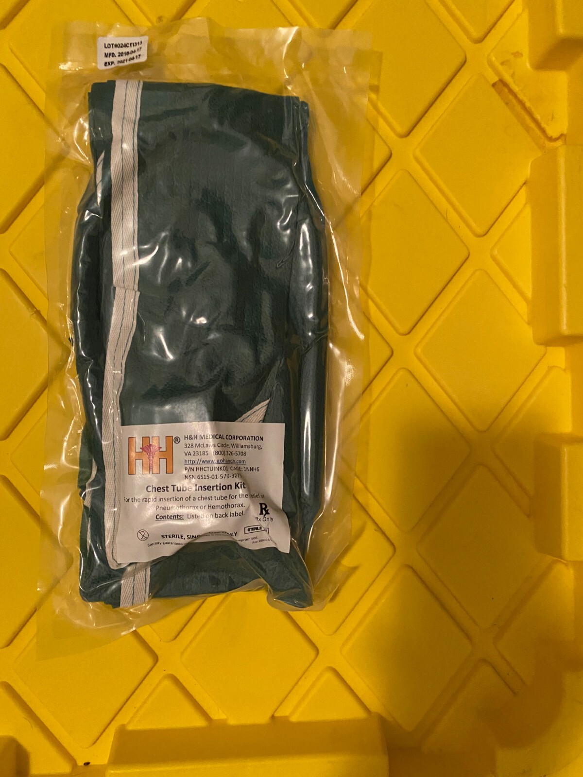 H&H Chest Tube Insertion Kit – Unopened