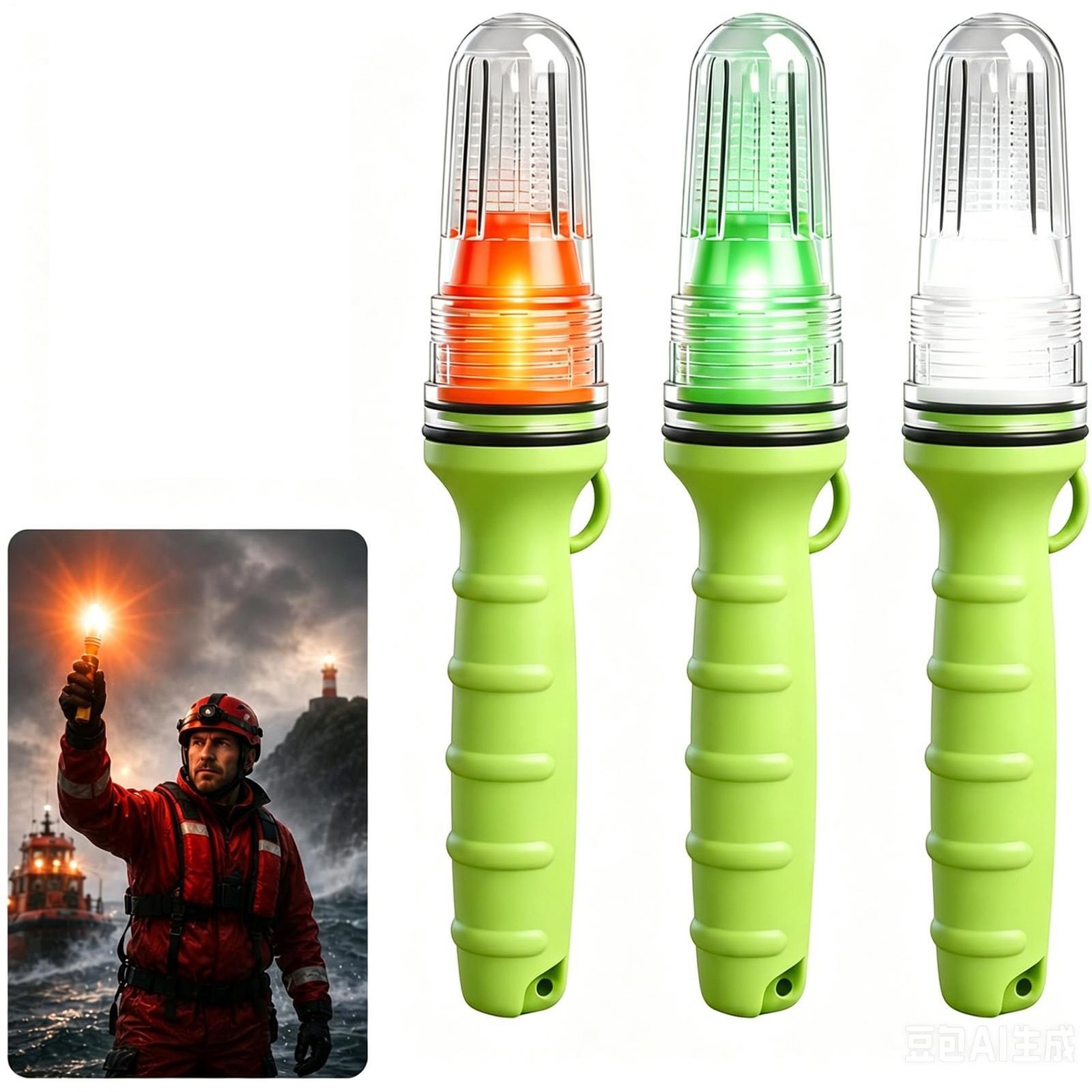 Flares for Boating 3 Pieces Seepage-Proof Compact Boat Signal Light