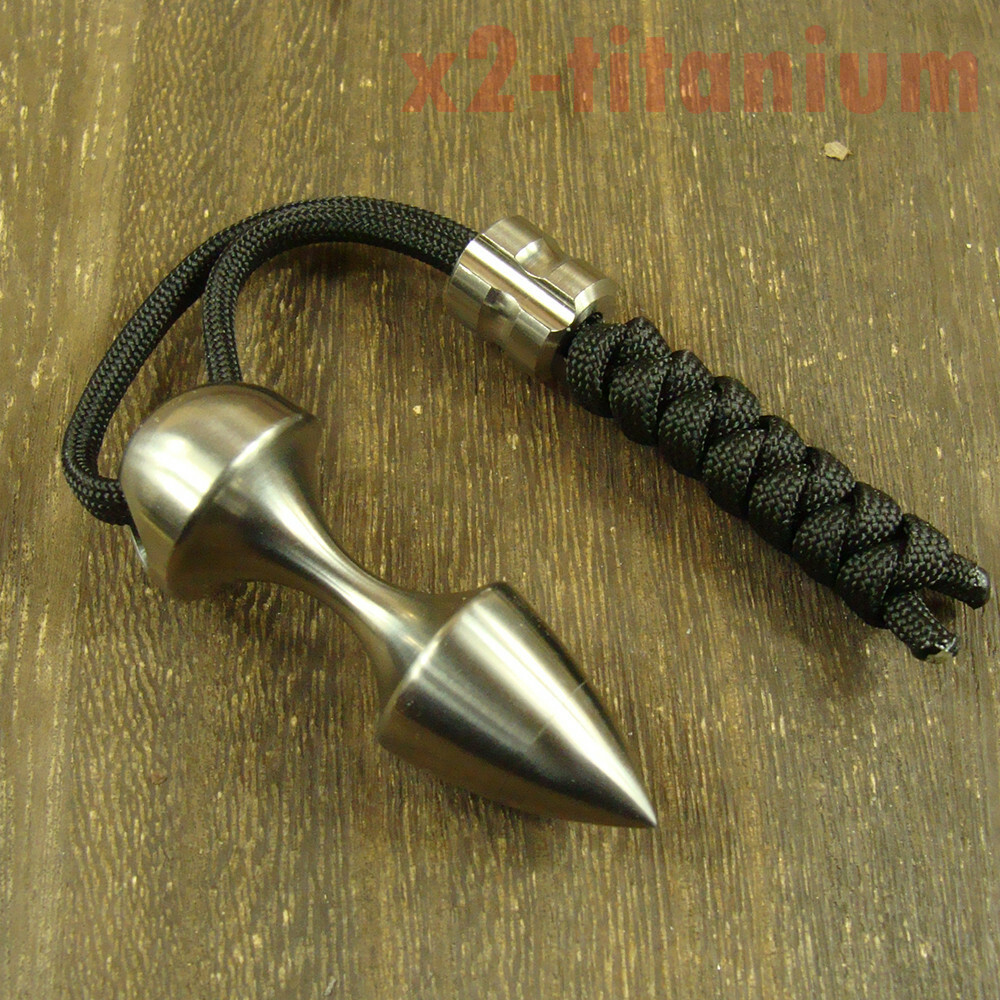 Titanium cone shaped Waterproof Capsule pill Bottle Lanyard bead inverted XH710