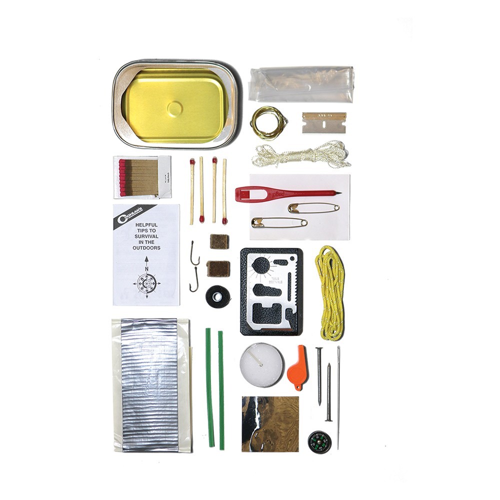 Emergency Survival Kit Contains 30 Items in a Waterproof Can, 9 x 5 x 1 inch