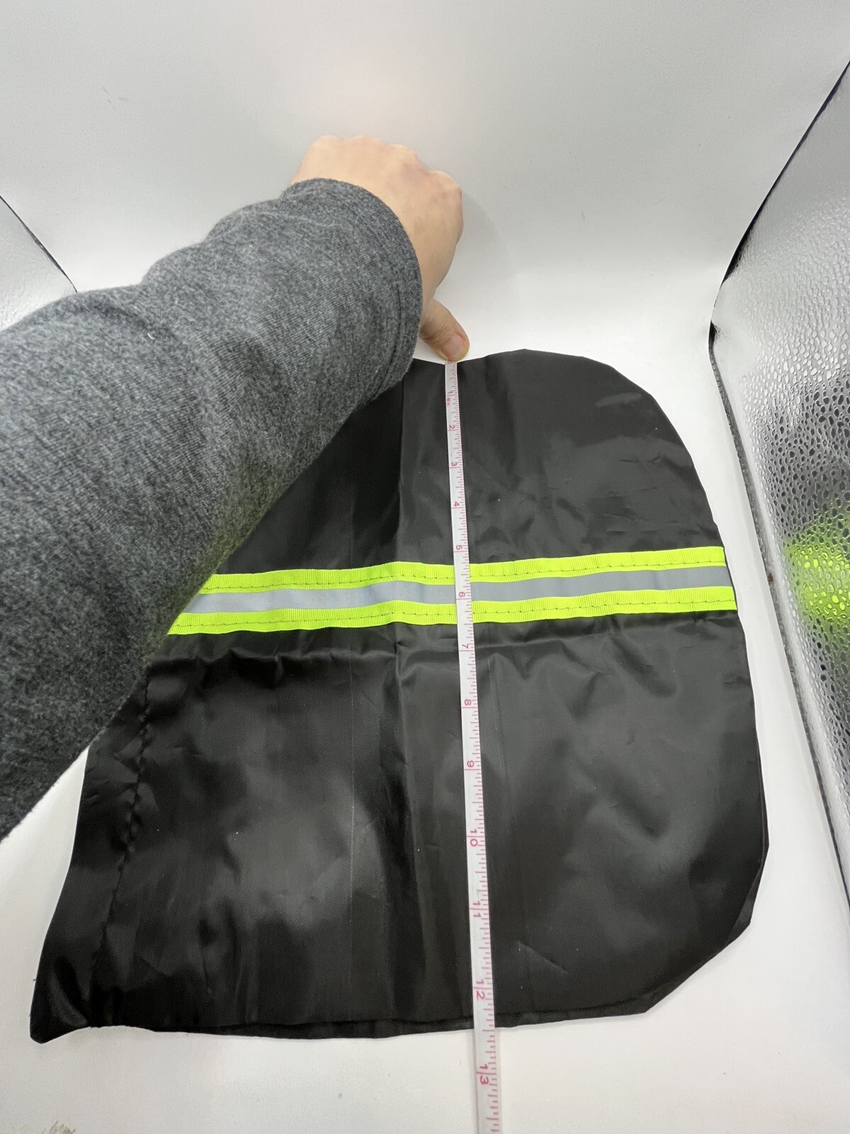 2X Drawstring Bag | Black With Yellow Reflective Strip 🧳 | 12 X 12.5 in