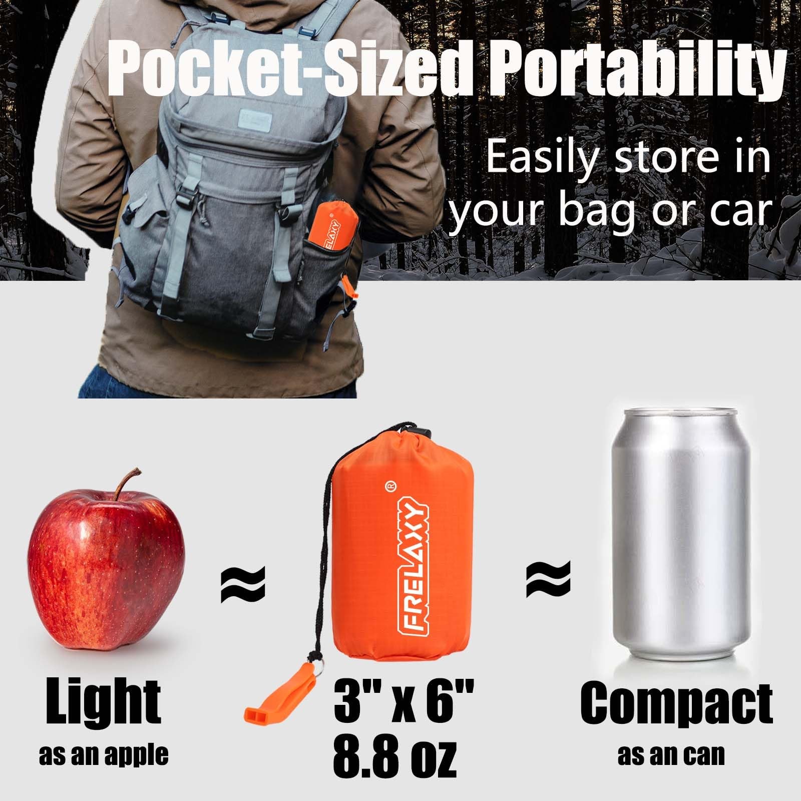 Extra-Thick Emergency Tent, Compact Survival Tent with Whistle, Upgraded Para…