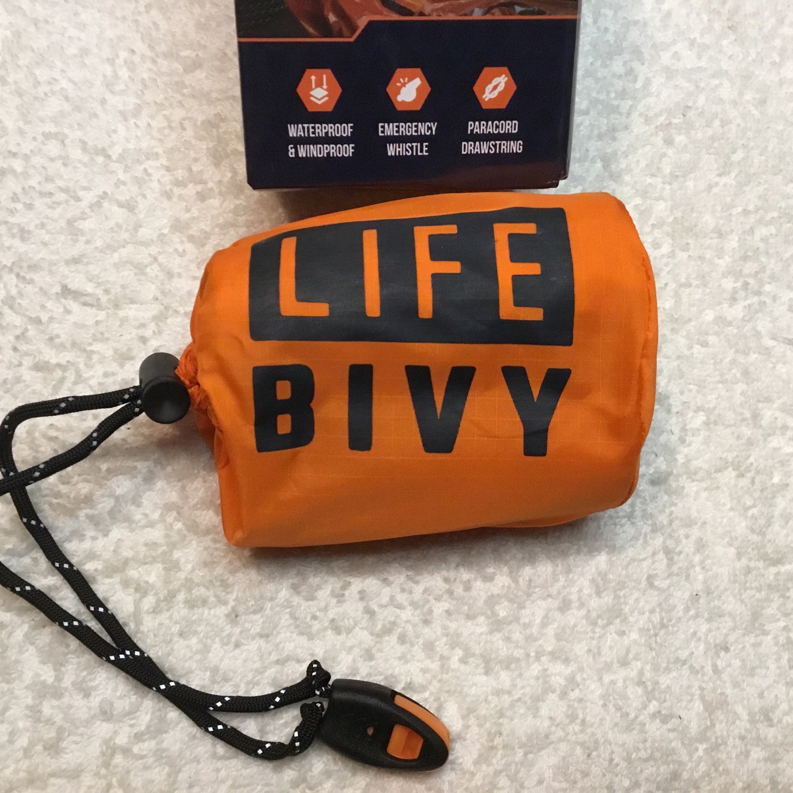 Go Time Gear Life Bivy Emergency Survival Sleeping Bag Thermal Bright Orange