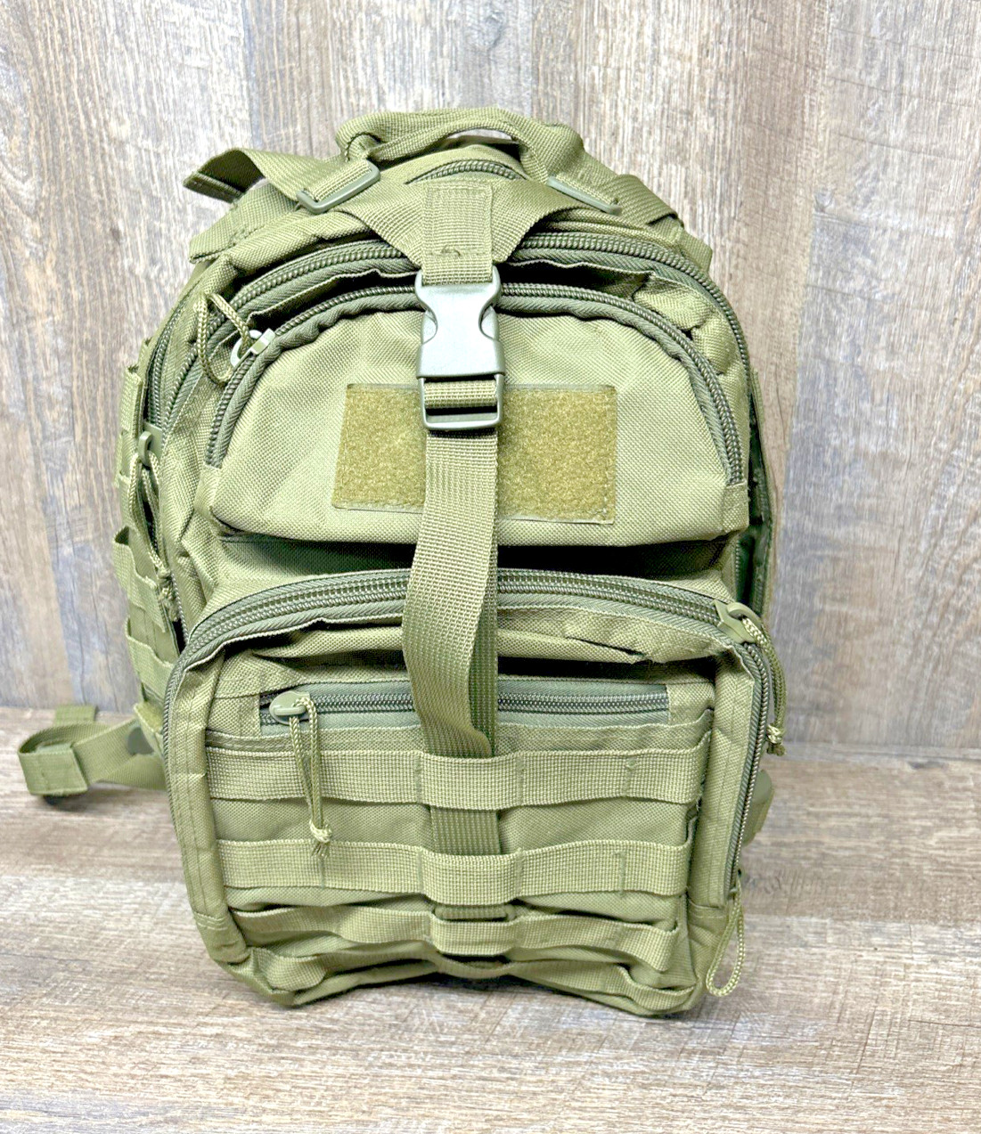 Bug Out Bag – Sling Chest Bag Cross Body Pack Army Green Color Bag Only!