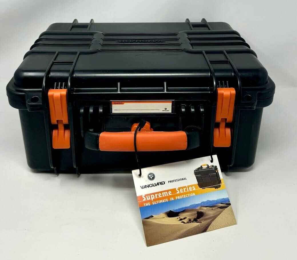 * VANGUARD * SUPREME 37F WATER/AIRTIGHT CASE ‘ BLK/ORANGE ‘