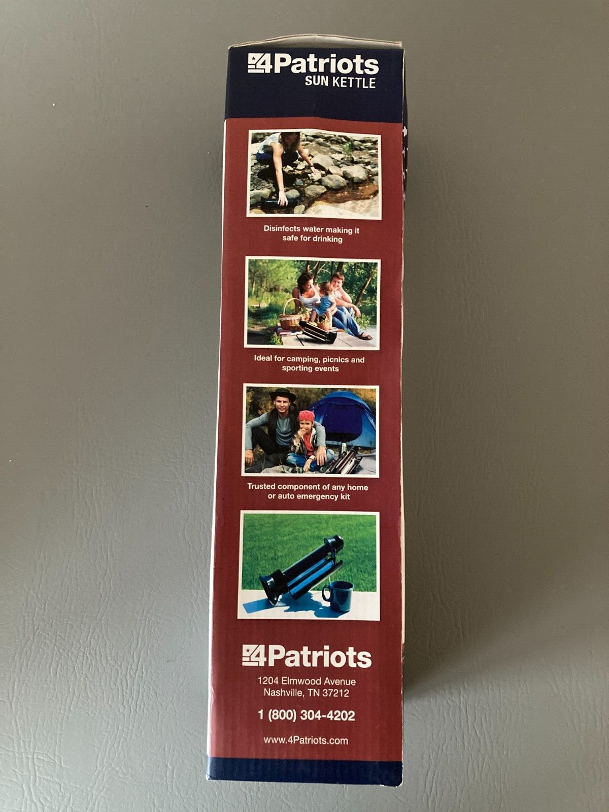 NEW 4Patriots Sun Kettle Water Heater Portable Solar Thermos 16.9fl oz / 500ml