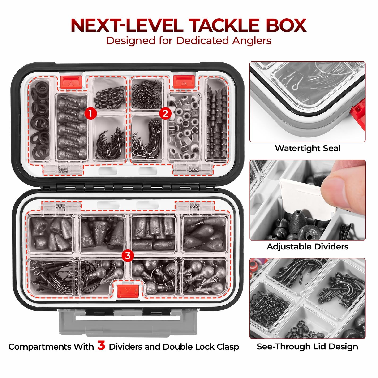 MadBite by KastKing Freshwater Terminal Tackle Kits-265 Pieces, Endorsed by…