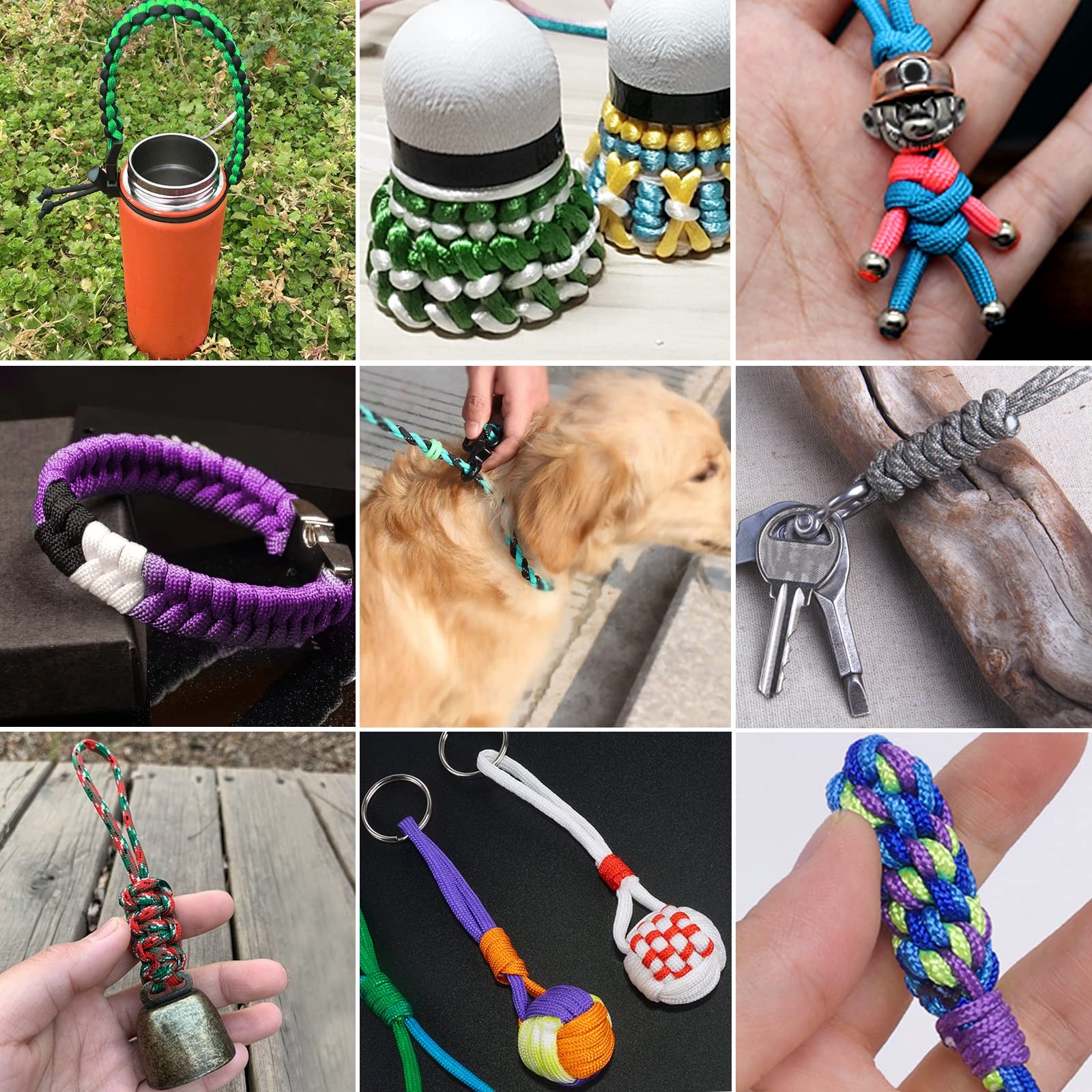 24 Colors Paracord Cord Multifunction 10 feet, 24 Different