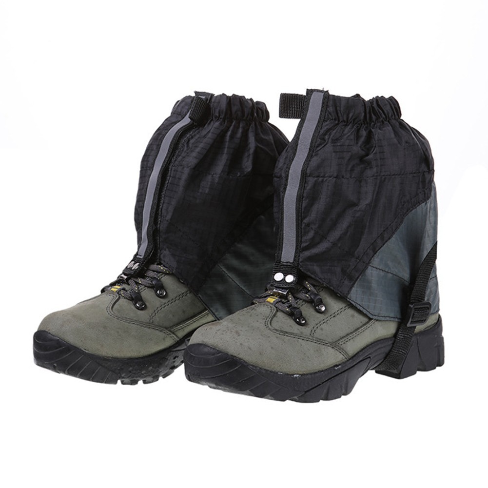 Outdoor Waterproof Leg Gaiters Hiking Foot Covers With Reflective Strips