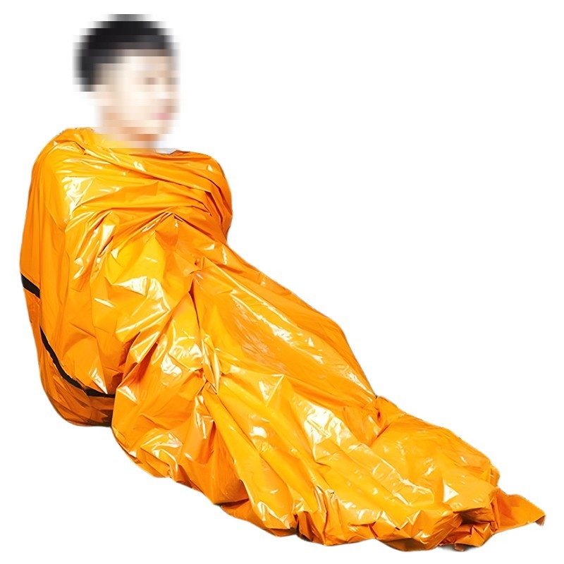 Orange Emergency Sleeping Bag Blanket for Outdoor Camping Cold Weather Survival