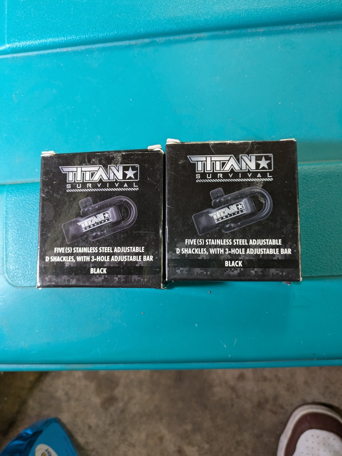 2 Titan Survival Stainless Steel D Shackles 5 Pack