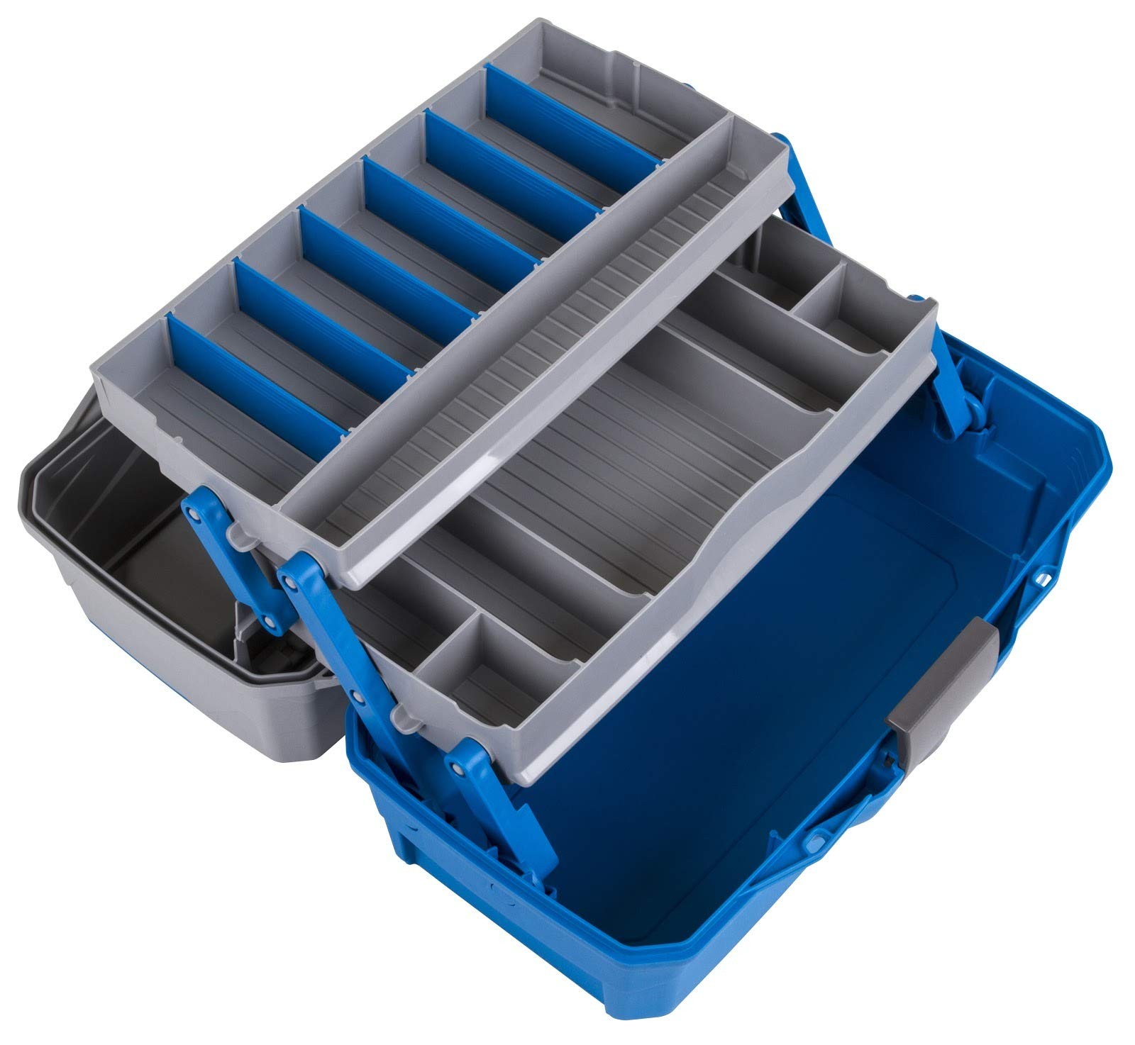 Flambeau Outdoors 6382TB 2-Tray Tackle Box – Classic 2-Tray, Blue/Gray