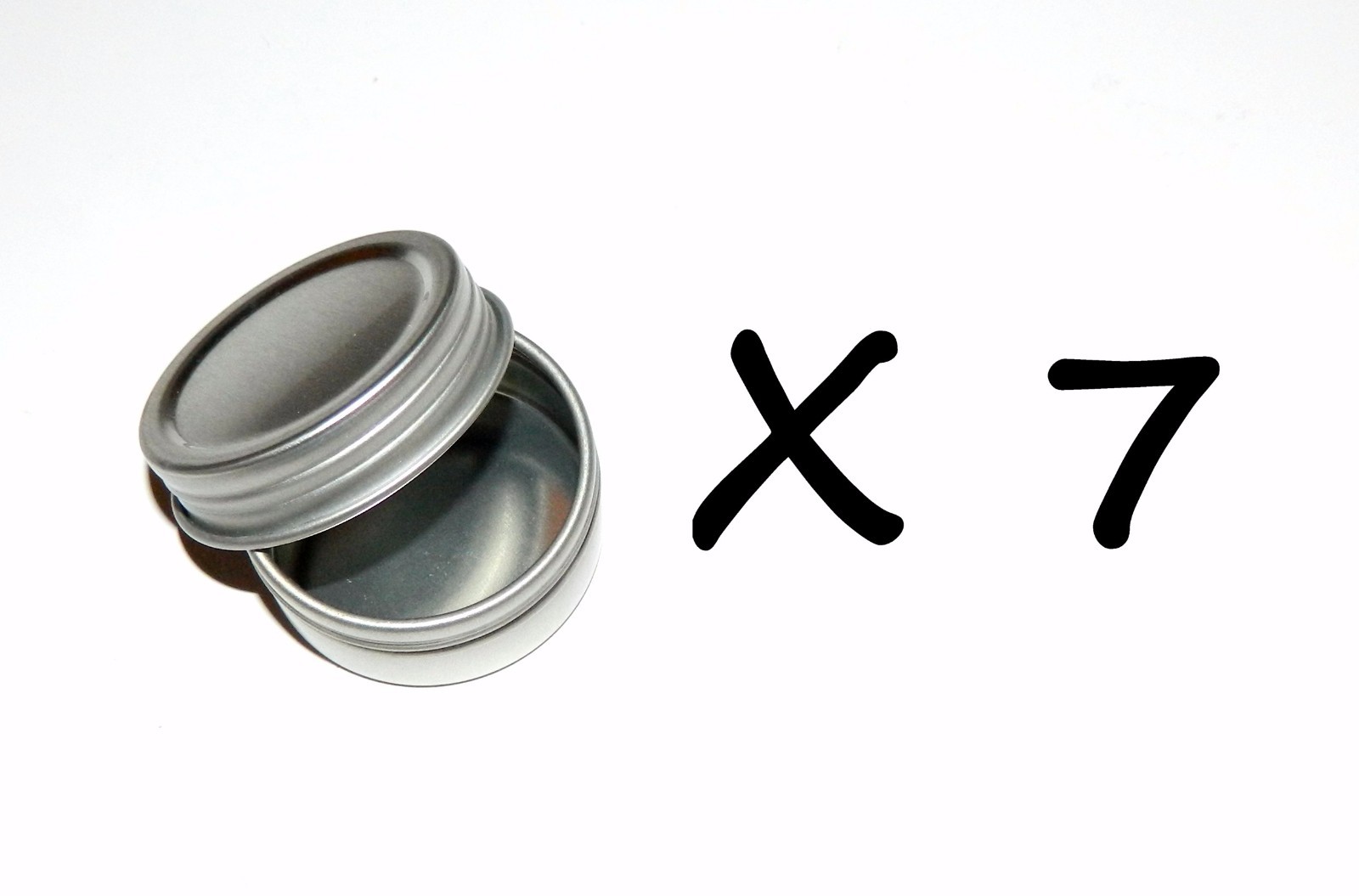 7 X 1/2 oz. Round Shallow Survival Tin Can With Screw Top Lid – Use With Crafts