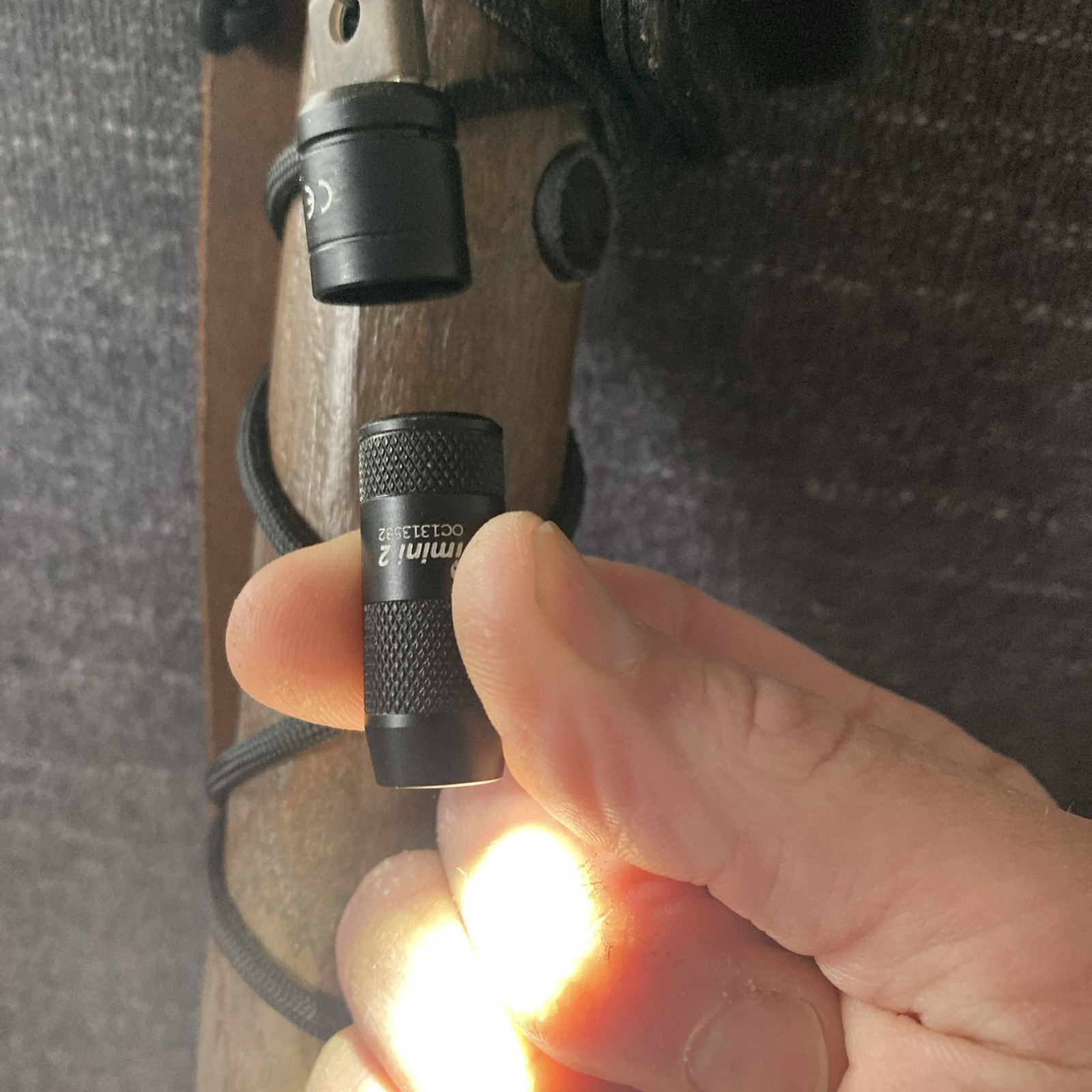 Survival Hiking Staff With Fire steel Leather Pouch And Compass