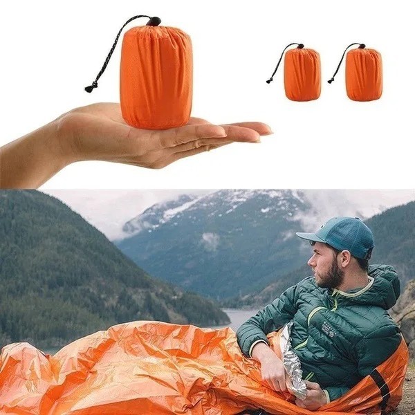 Emergency Survival Sleeping Bag Waterproof Thermal Mylar Outdoor Rescue Gear