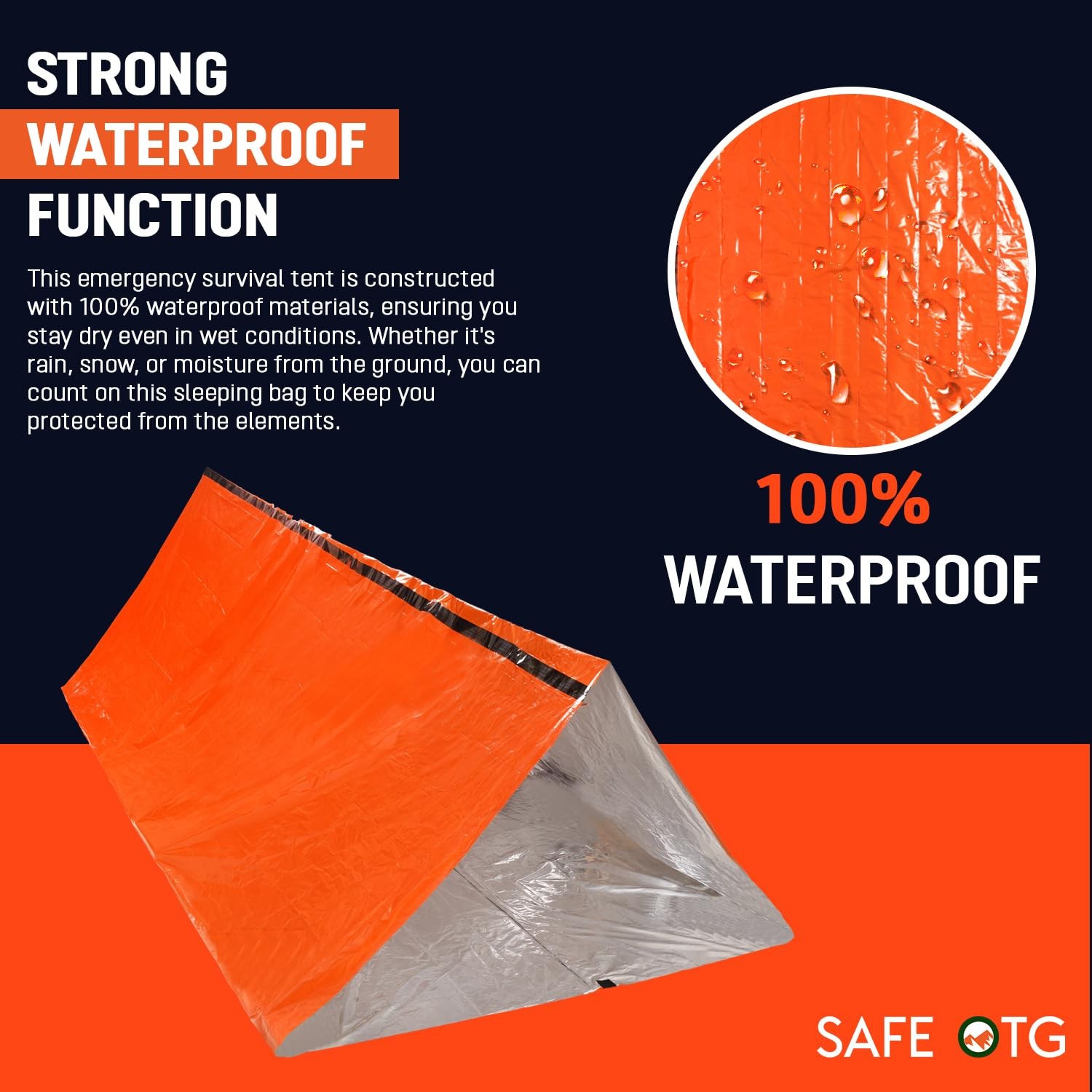 Emergency Survival Tent Mylar Shelter – Lightweight Waterproof Thermal Reflec…