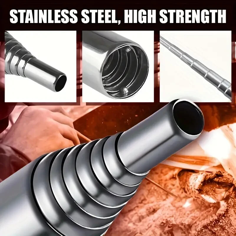 Pocket Bellow Collapsible Fire Tool Kit Camping Survival Blow Fire Tube New