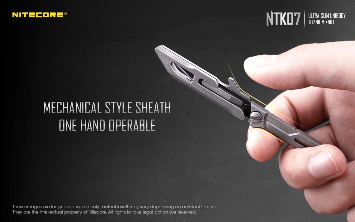 Nitecore NTK07 Titanium Knife – EDC Everyday Carry Knife with Replaceable Blade