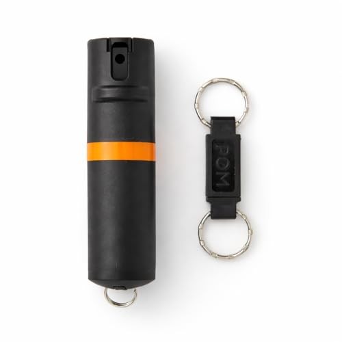 Premium Pepper Spray Keychain, Quick Release Black Orange 5 Pack (Save 25%)