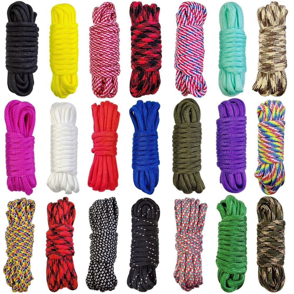 21 Colors Paracord (10FT Each Color), 550lb Parachute Cord Combo 10ft, Mixed