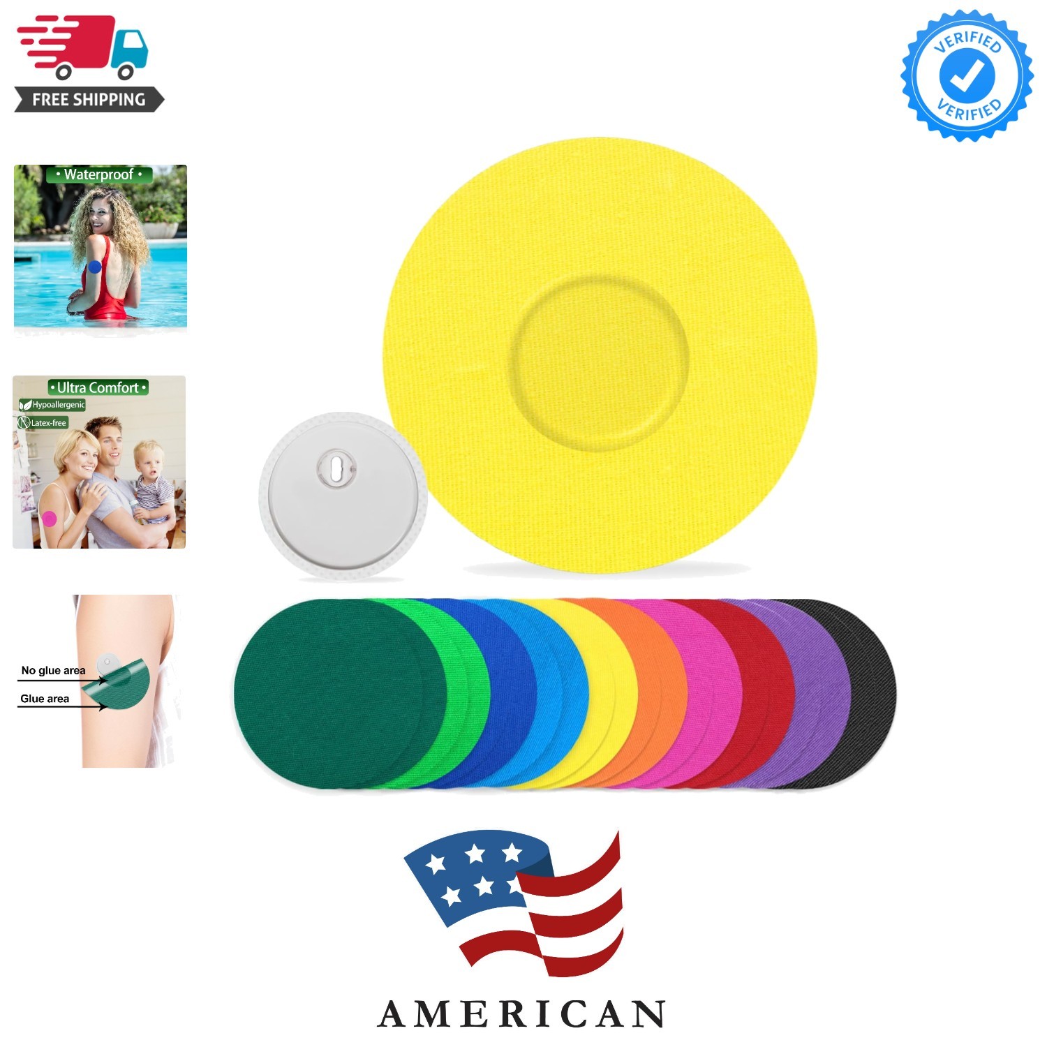 Waterproof Libre 3 Sensor Covers, 20Pack Freestyle Adhesive Patches for Libre…
