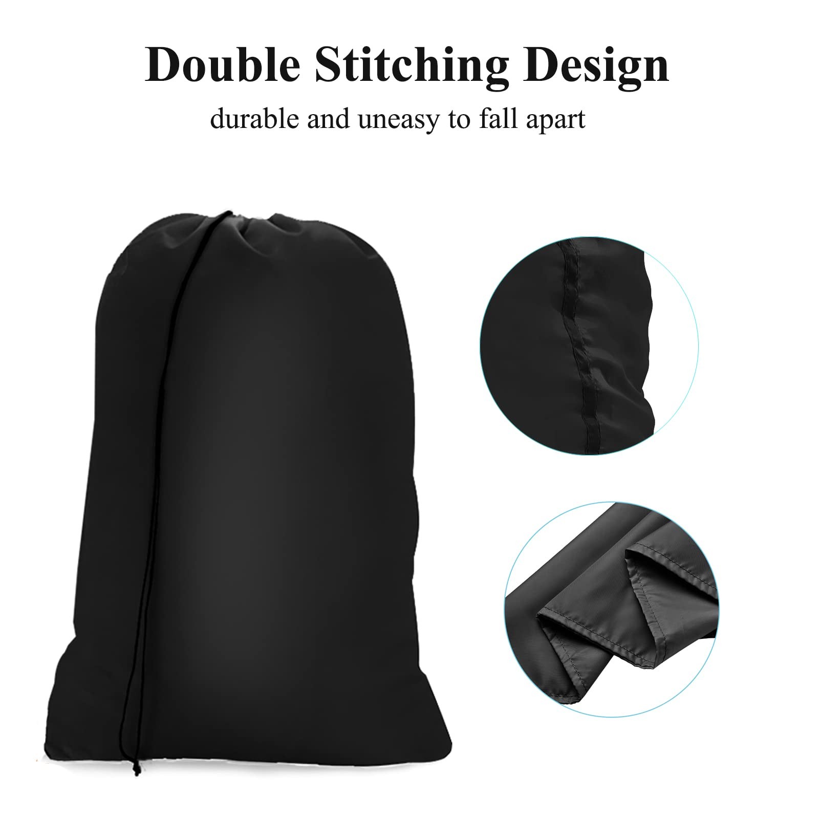 OTraki Medium Laundry Bag 24×32 inch Heavy Duty Travel inch, Black