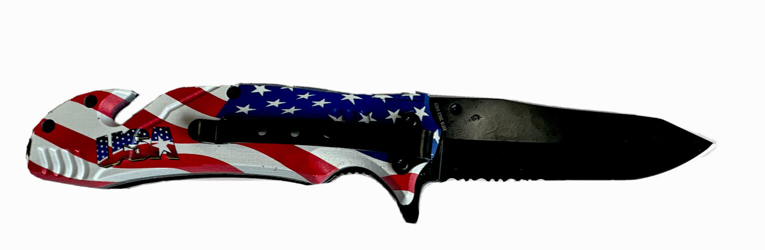 MAG American Flag Assisted Folding Pocket Tactical-outdoor And Rescue Knife