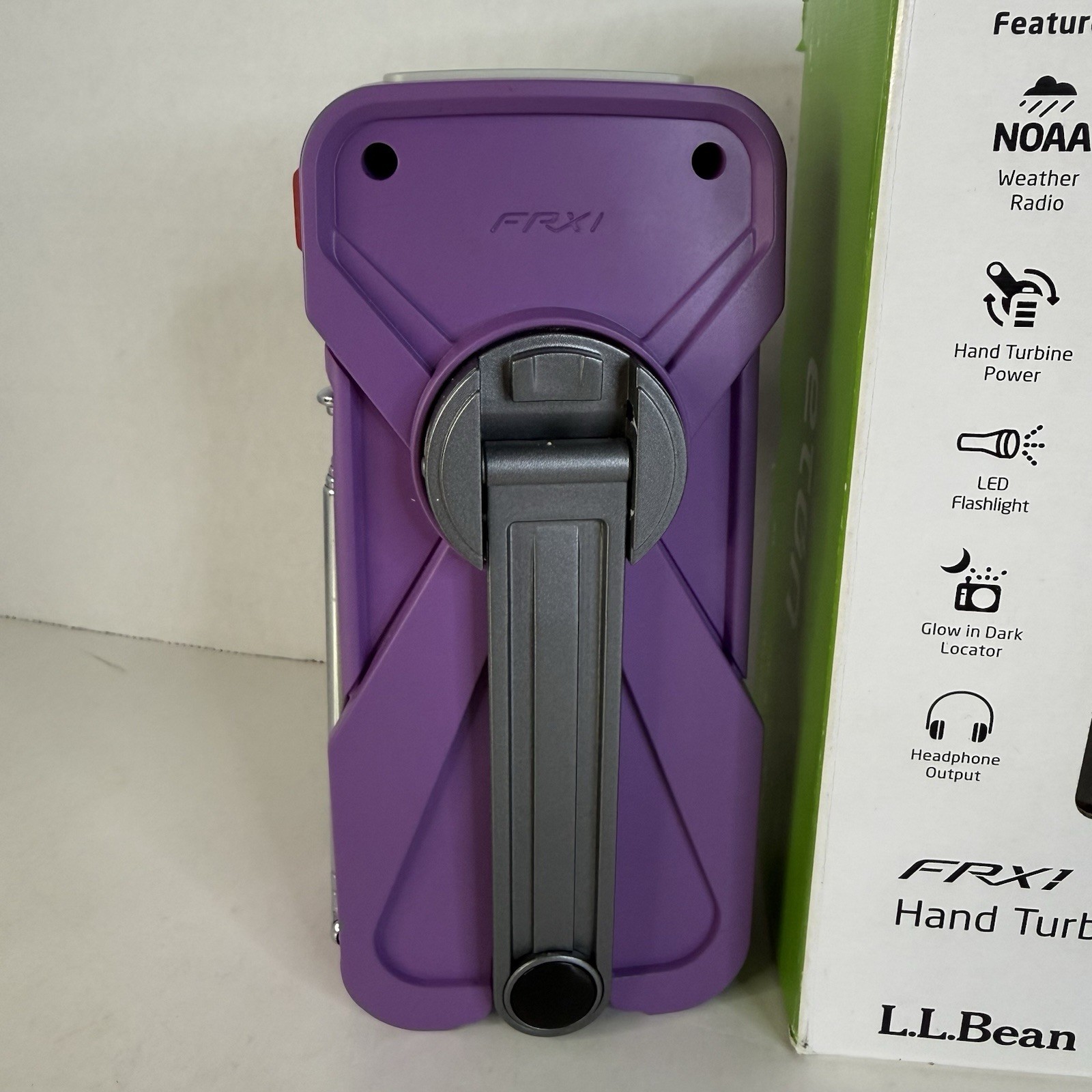 LL Bean/ Eton/FRX1 Mini Emergency Radio/NOAA Weather Alert Purple