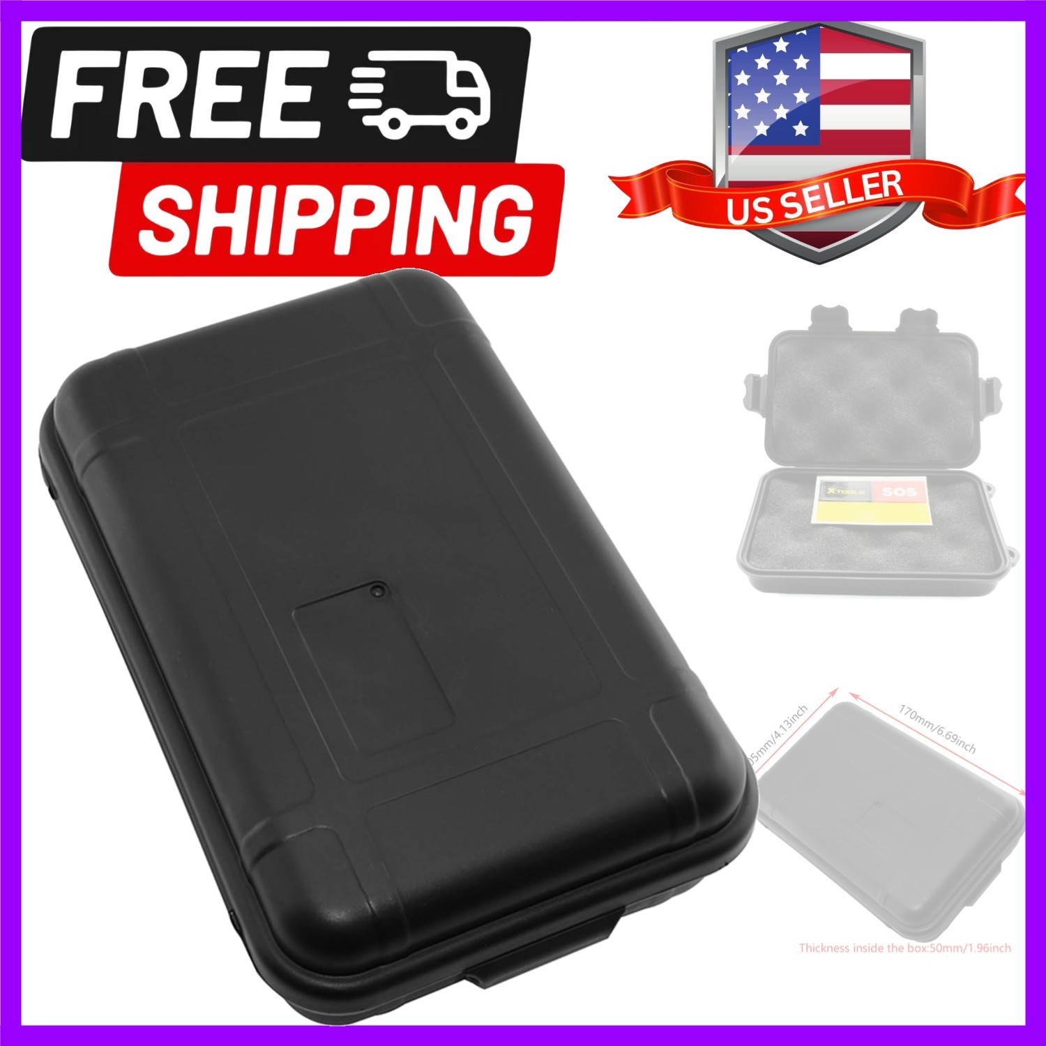 Outdoor Waterproof Airtight Shockproof Plastic Survival Container Carry Box w…