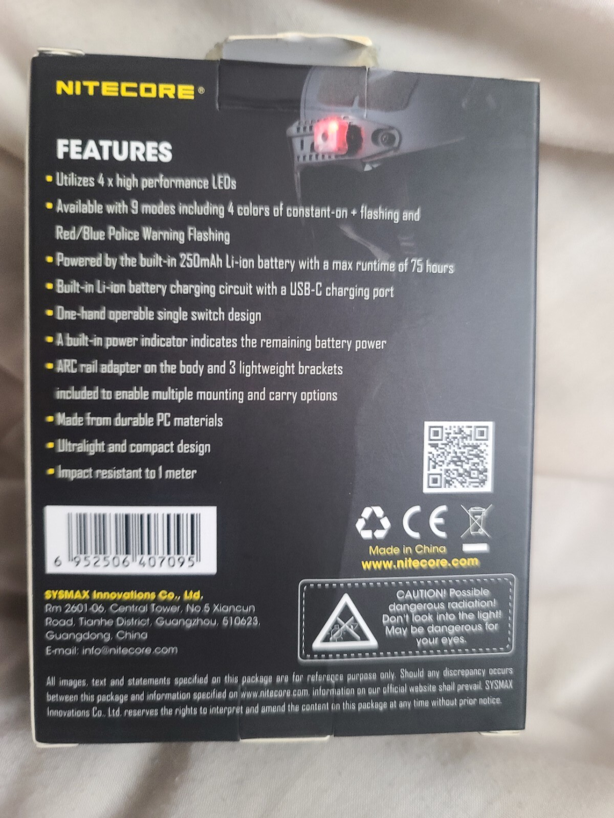 Nitecore NU06 LE White Blue Green Red USB-C Rechargeable Signal and Safety Light