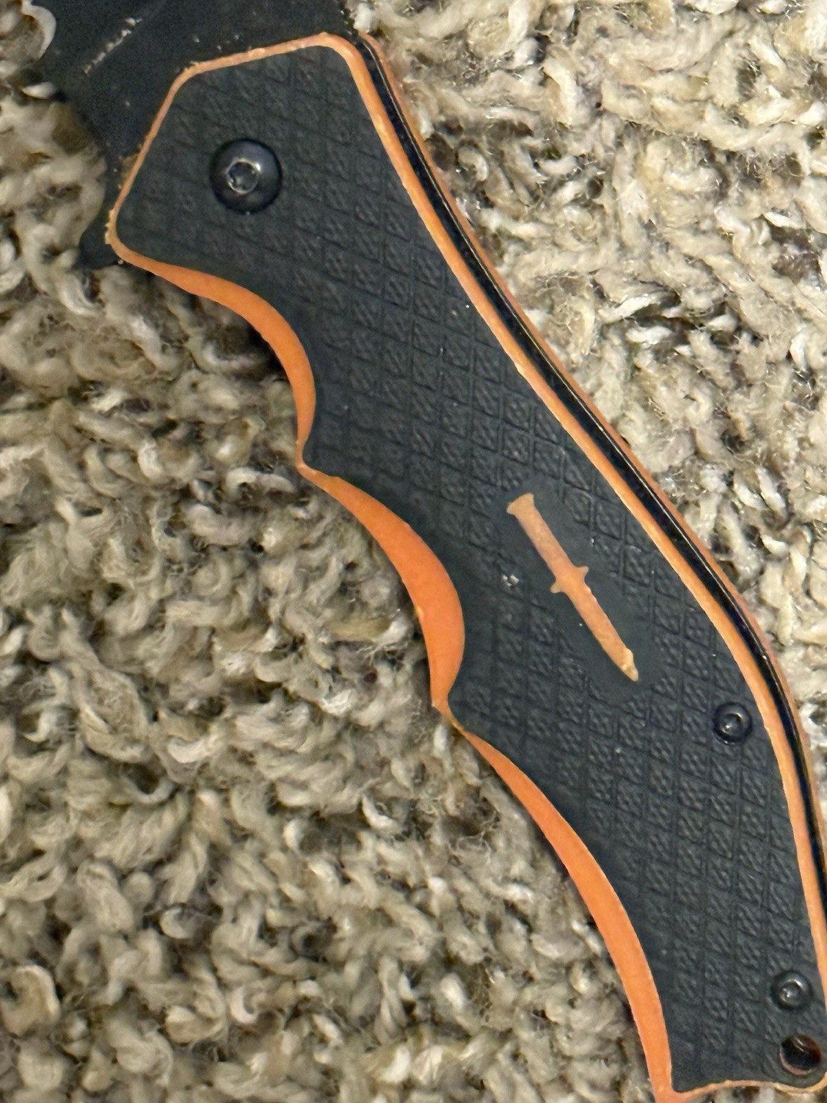 Camillus Titanium Liner Lock Folding Pocket Knife Hi Vis Black / Orange