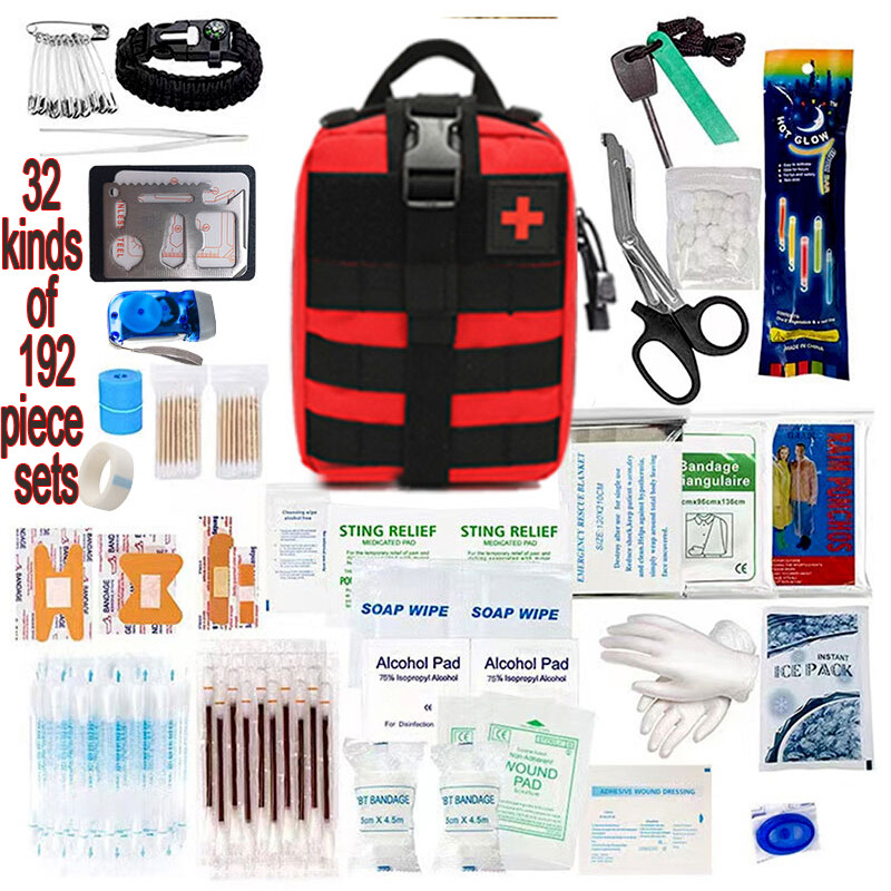 Outdoor bag Outdoor Emergency Kit Outdoor Kit Car First Aid Kit 192pcs/bag