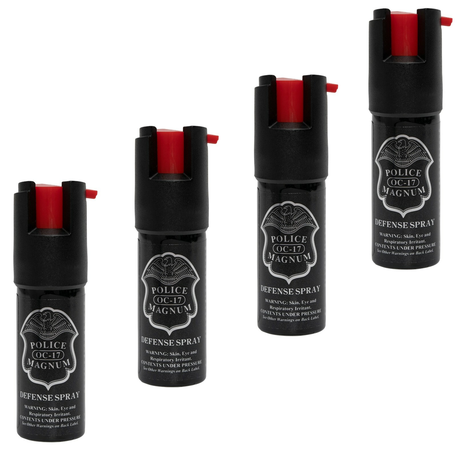 4 Police Magnum pepper spray .50oz unit safety lock personal defense protection