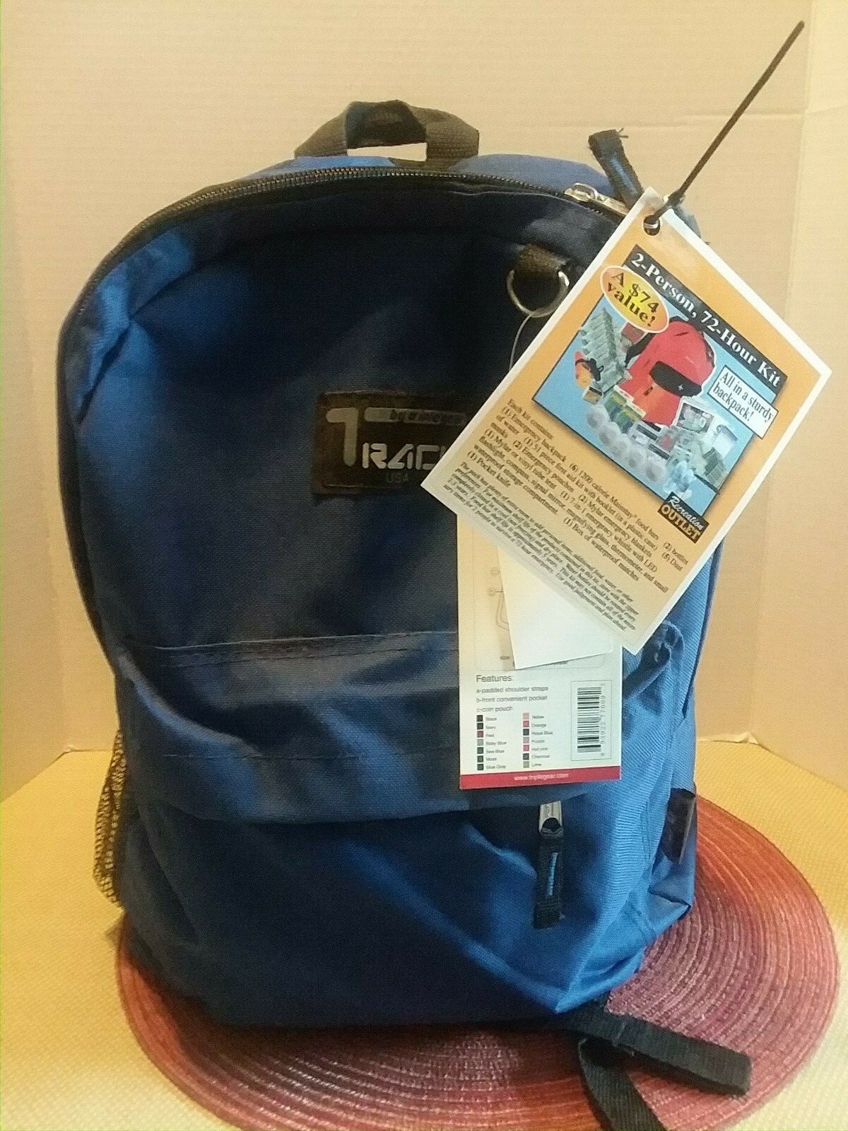 3 Day 2 Person Backpack Disaster Emergency Survival Kit Food Water 72 hr