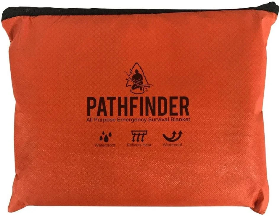 The Pathfinder School All Purpose Emergency Survival Blanket (Orange)