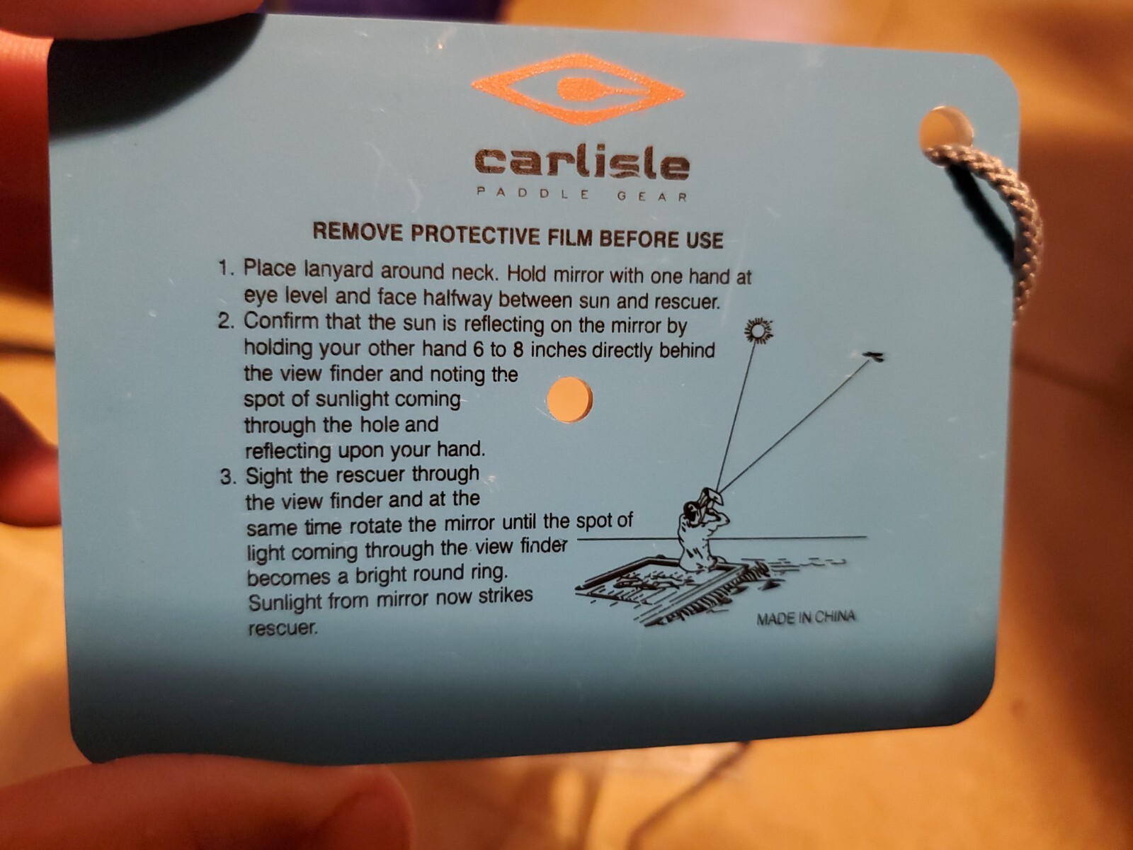 Carlisle Survival Signal Mirror Military Grade kayak BOAT 3 X 4 Inch