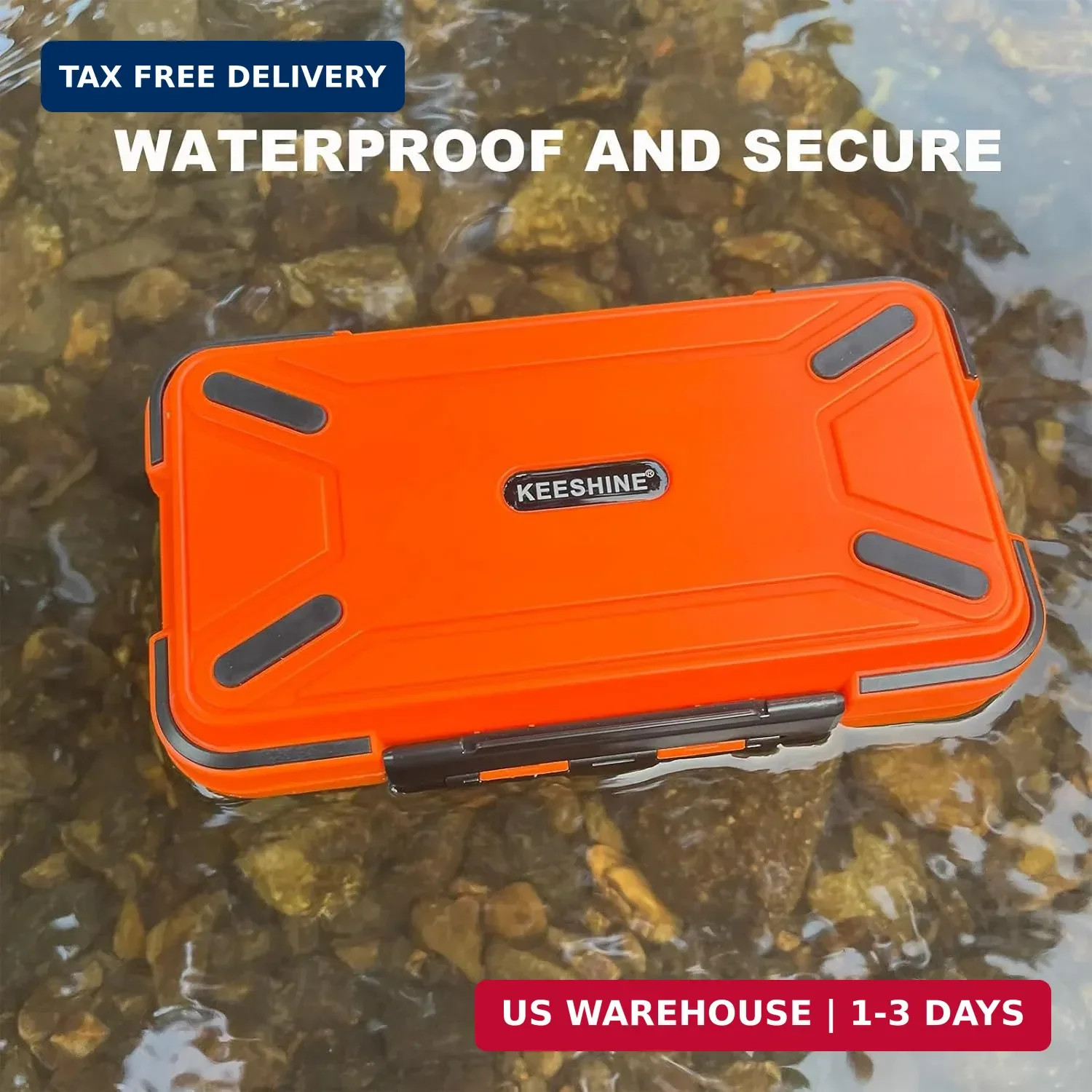 SMALL Fishing Tackle Box, Floating Storage Box, Double-Sided Fishing Lure Box wi