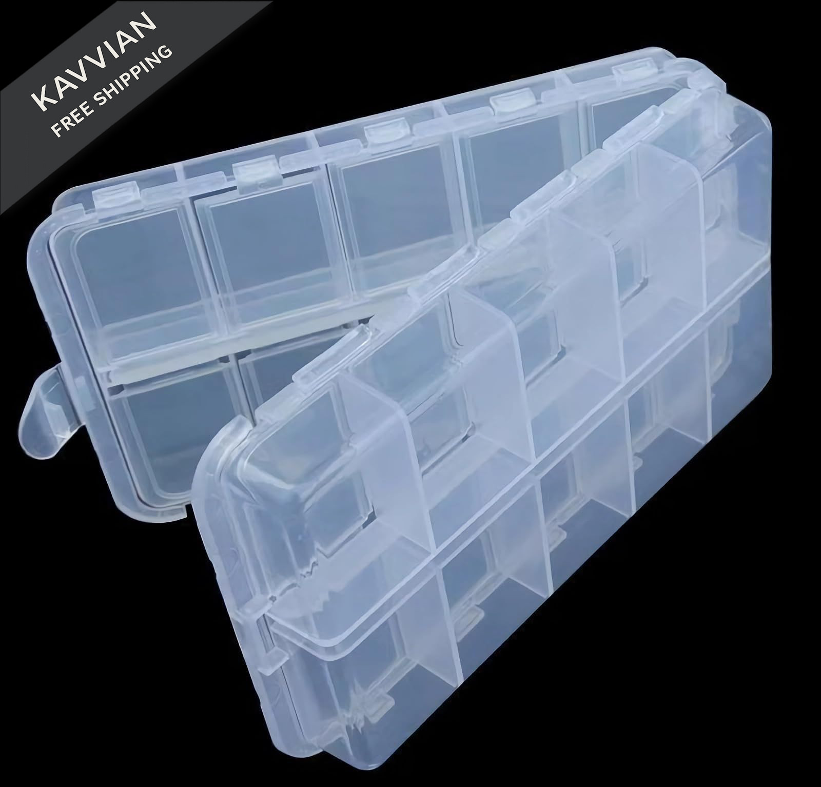 Tgpiao 1pc Folding Fishing Tackle Box, 20 Compartments Hooks Storage…