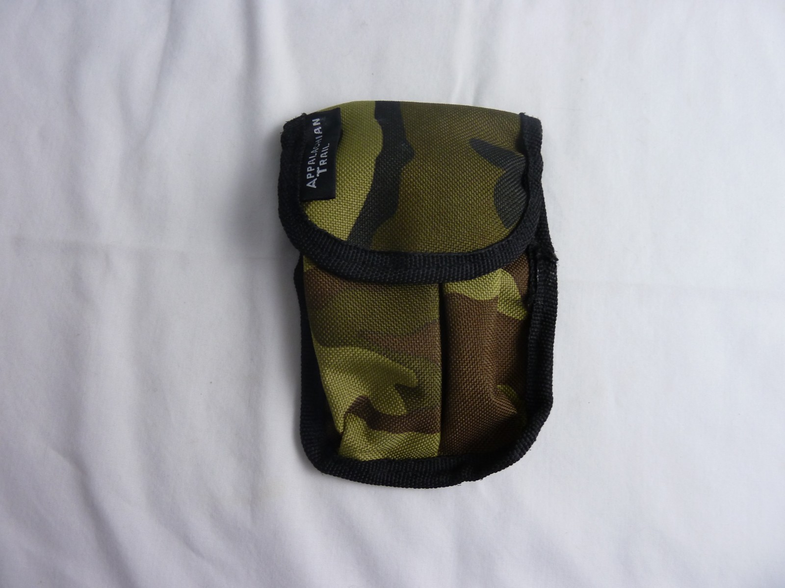 Appalachian Trail Camo Belt Pouch Hook Loop Closure 2 Section Pocket