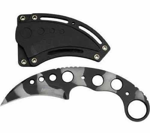 Urban Camo Tactical Karambit Fixed Blade 7″+ Go Bag 3 Zipper Pouch #2 + Knife