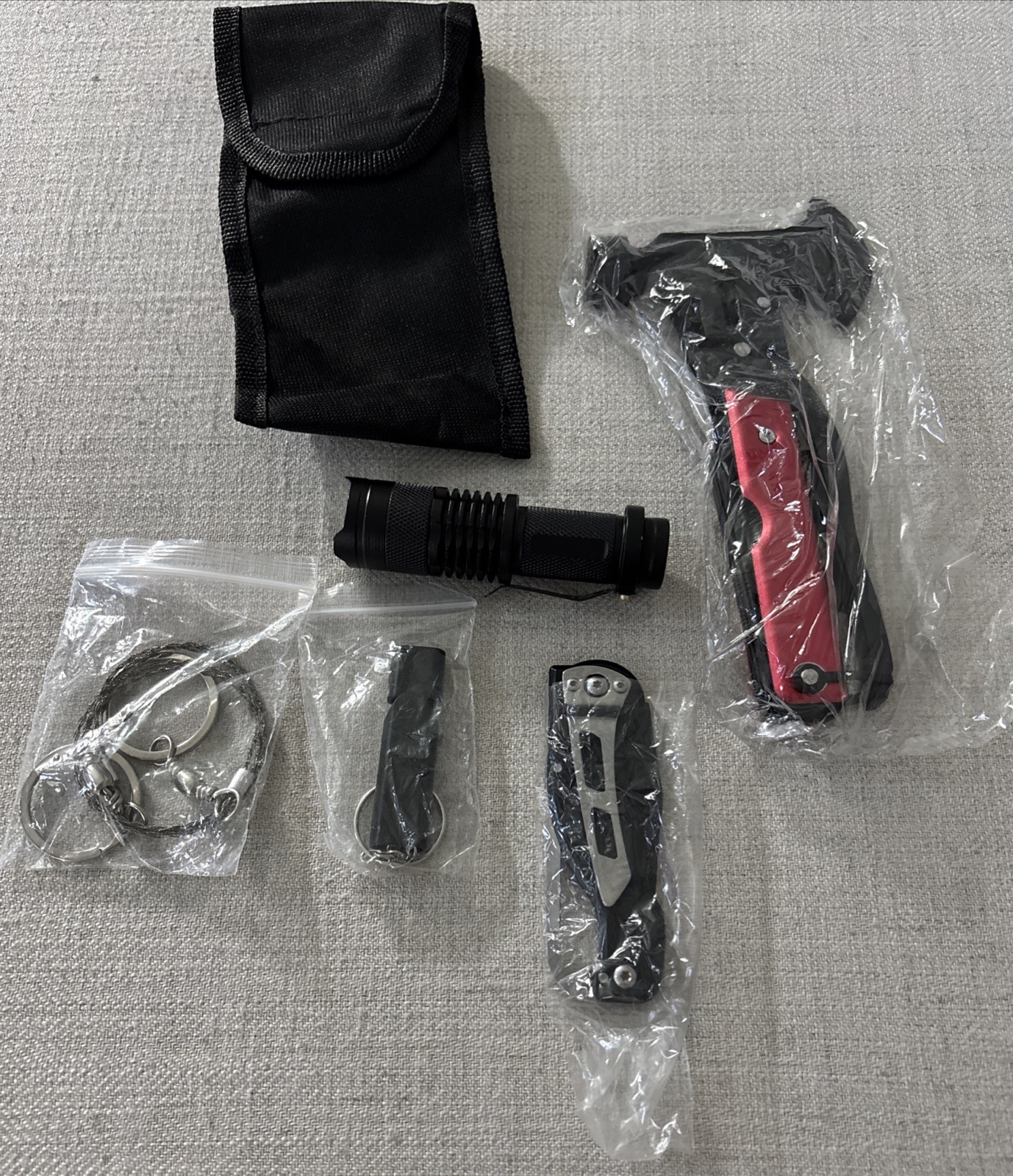 Emergency Survival Kit Bag First Aid Bug Out Military Prepper With 6 Items