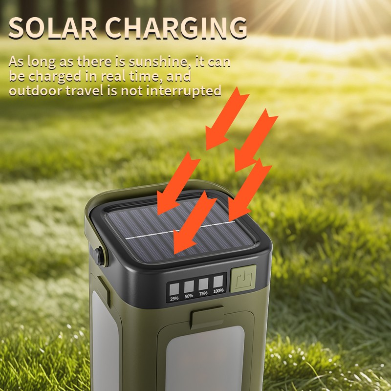 Camping Lamp Redefined Multifunctional with Solar Charging & Foldable Design
