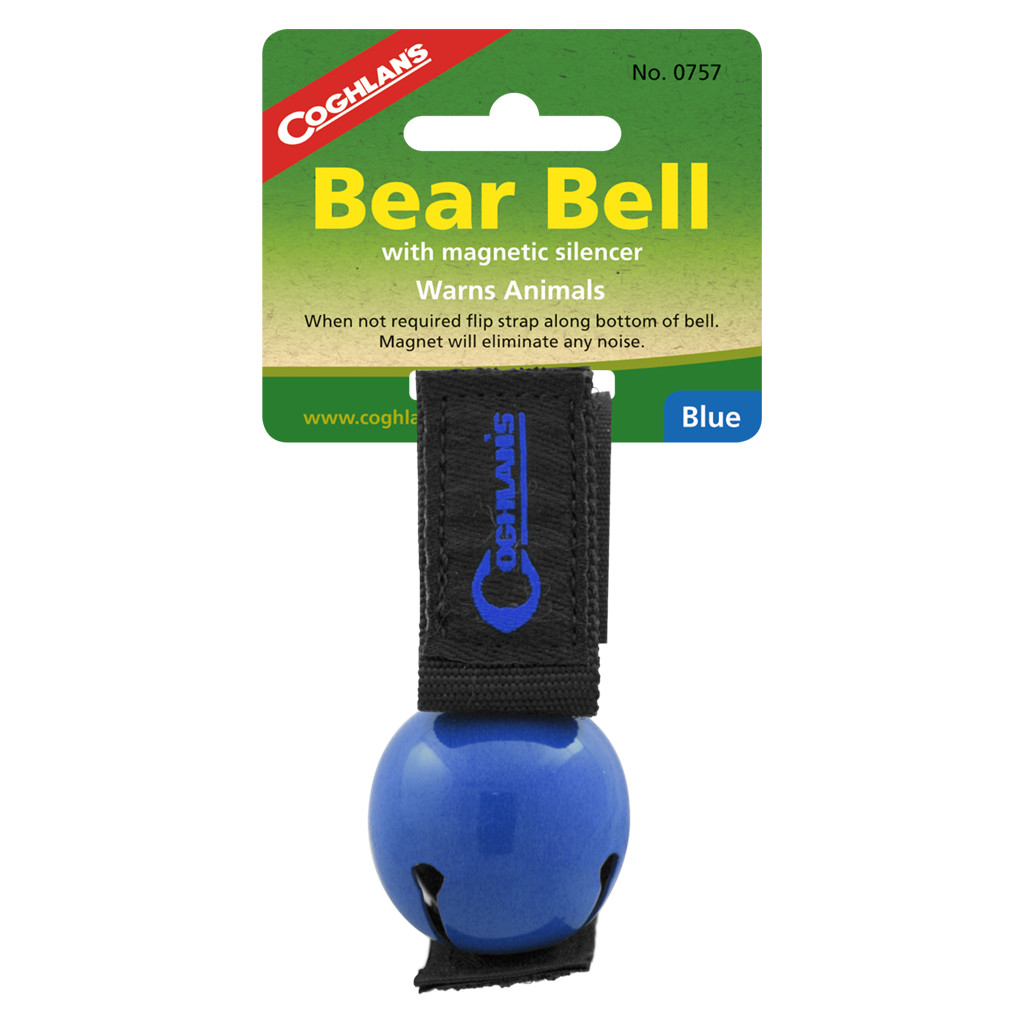 Coghlan’s Bear Bell with magnet silencer .. Blue with black trim
