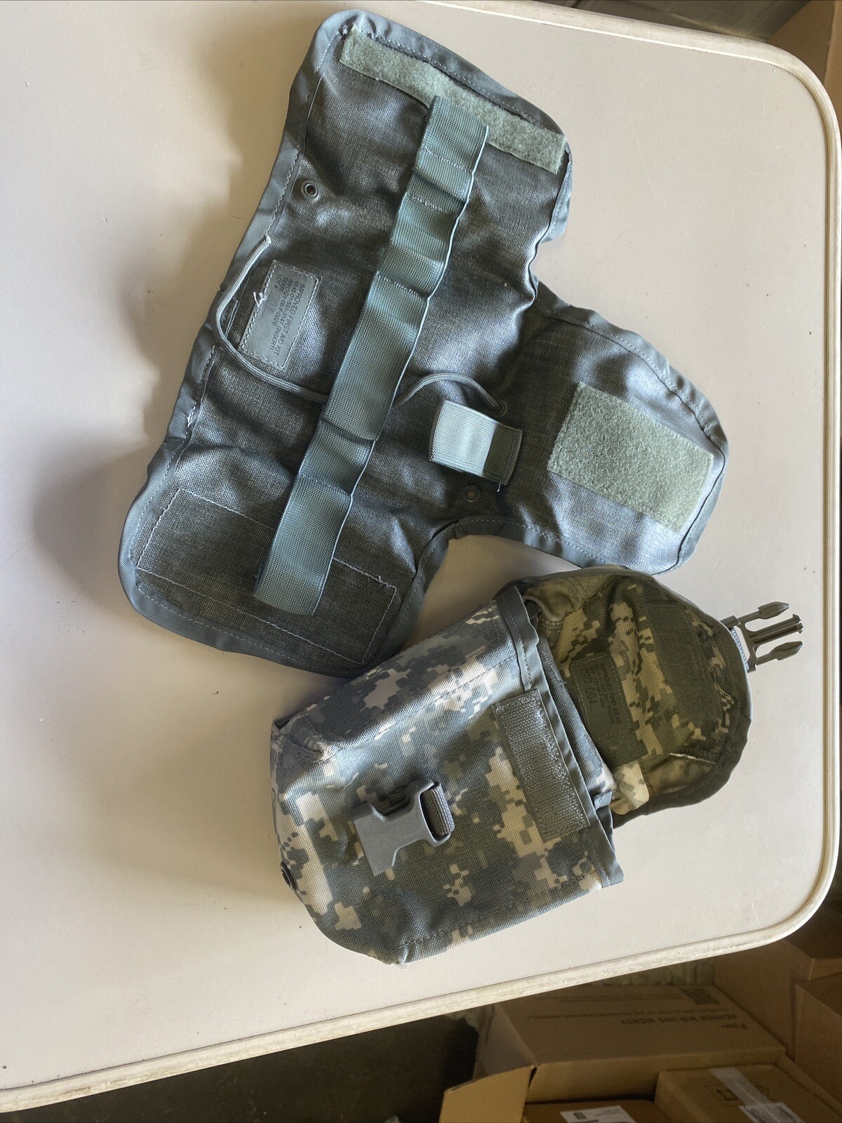 US Military MOLLE II IFAK Pouch w/ INSERT – ACU IMPROVED First Aid Kit