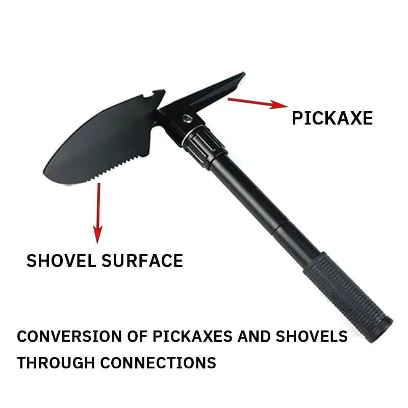 Camping Shovel Axe Folding Portable Toolkit Outdoor Survival Kit With Bag