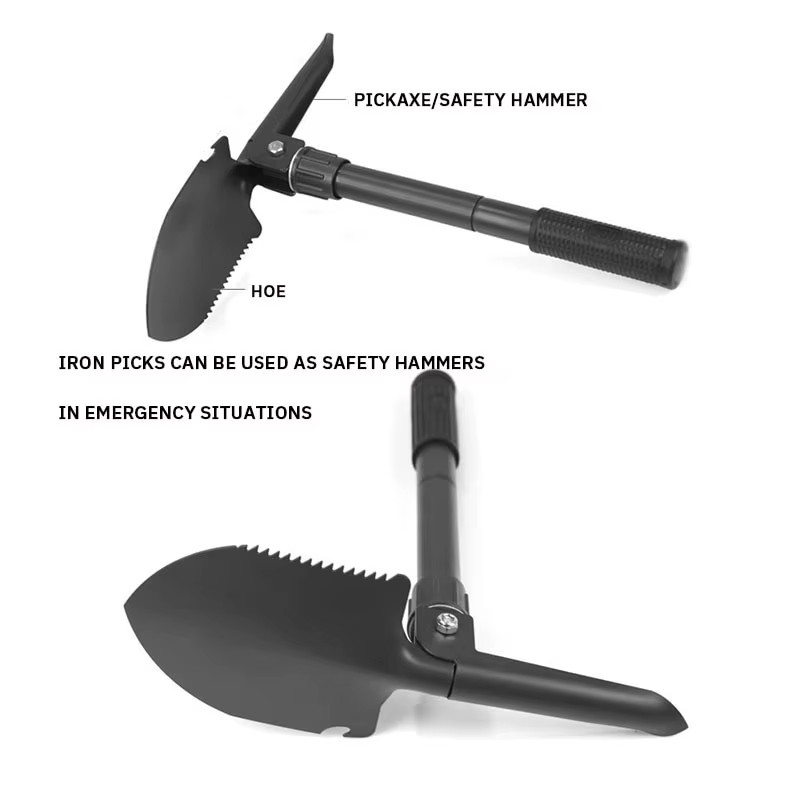 Camping Shovel Axe Folding Portable Toolkit Outdoor Survival Kit With Bag